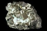 Gleaming, Cubic Pyrite Cluster with Scheelite - Peru #69592-2